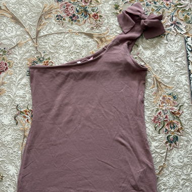 Pink asymmetrical top