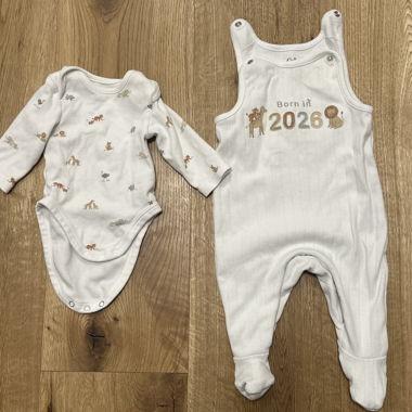 Newborn set with bodysuit and romper