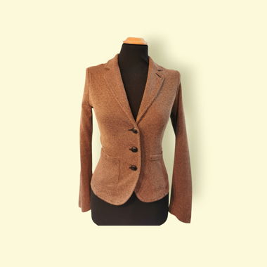Blazer chiné intemporel en brun automnal