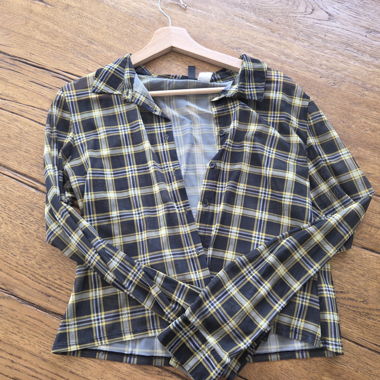 Mesh Bluse/Jacke karriert