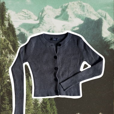Gilet court gris Zara