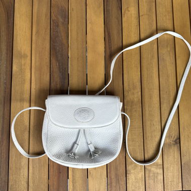 Leather white pouch