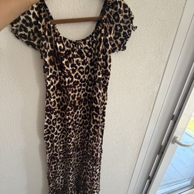 Abito lungo leopardato