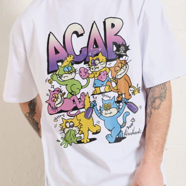 T-shirt oversize con grafica ACAB 