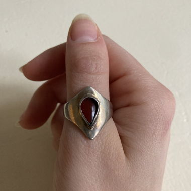 925er Silber Ring mit Stein