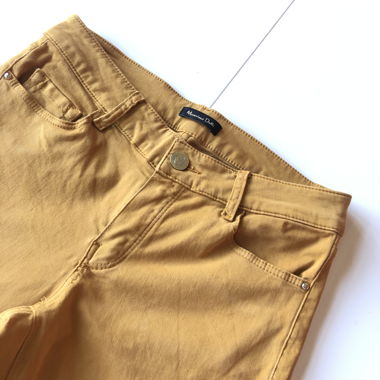 Jeans Massimo Dutti Skinny Fit Yellow Women 34