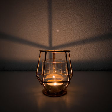 Golden Candle Holder