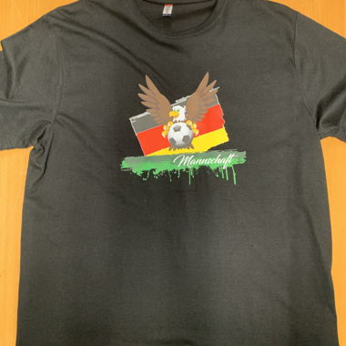 Black Football T-Shirt Mannschaft
