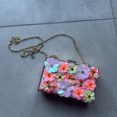 Floral Chain Clutch