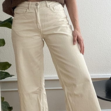 beige Sommerjeans