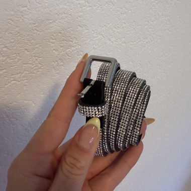 Rhinestone Black Belt