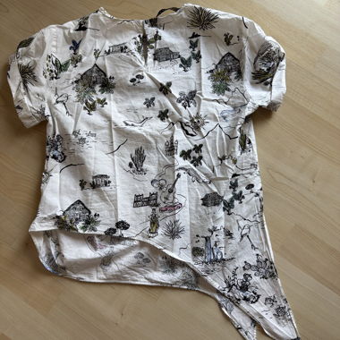 Printed Blouse White