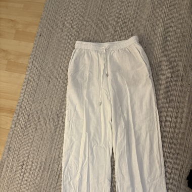 Zara weisse Leinenhose