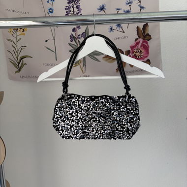 Petit sac de soirée argenté