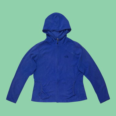 The North Face Zip up Fleece Hoodie, Blau, XL