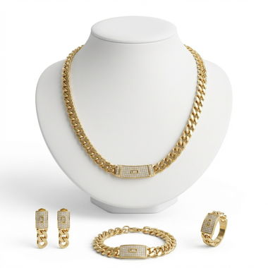 Set di gioielli color oro