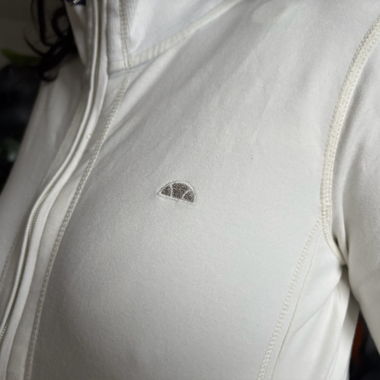 weisse Zip-up-Jacke