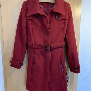 Red winter coat