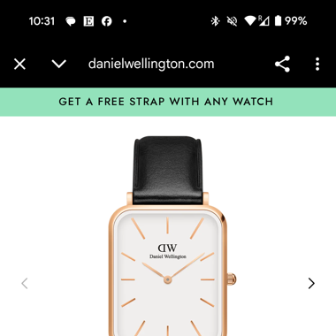Daniel Wellington cute rectangular watch