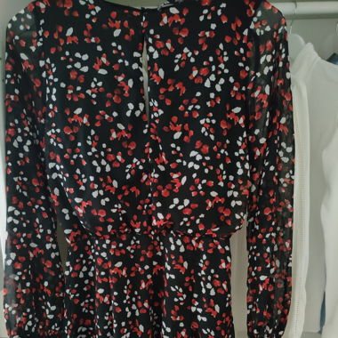 Zara black floral dress 