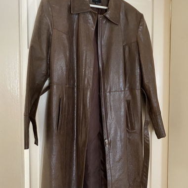 Vintage Echtlederjacke, braun