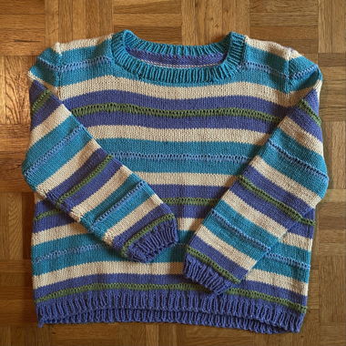 Pulli blau/grün