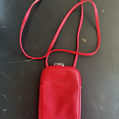 Borsa a tracolla rossa RossiS in materiale riciclato
