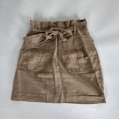 Beige mini skirt