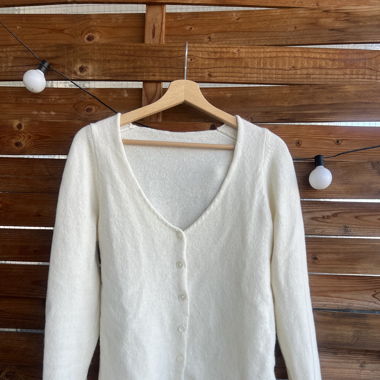 Cream Cardigan Brandy Melville 80% Wool