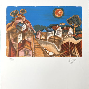 Lithograph by Ernst "Aschi" Kopp, Hand-signed