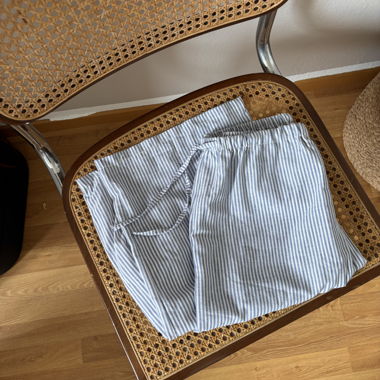 Cotton Striped Pants