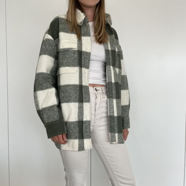 Marc O'Polo Green-White Wool Jacket
