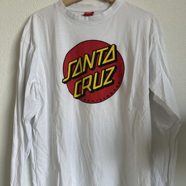 Maglione skateboard bianco Santa Cruz