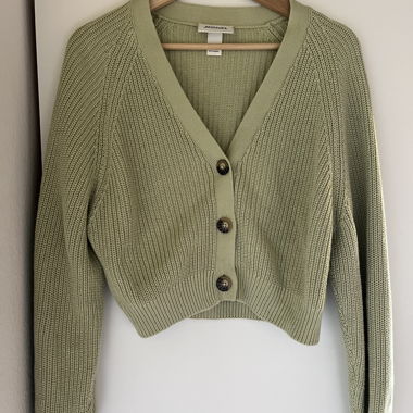 Monki Strick-Cardigan grün
