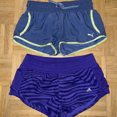 2 shorts da running Adidas e Puma