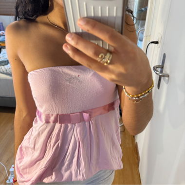 Vintage babydoll top in pink