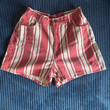 Shorts taille haute à rayures
