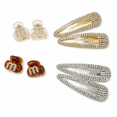 Rhinestone Hair Clip Set