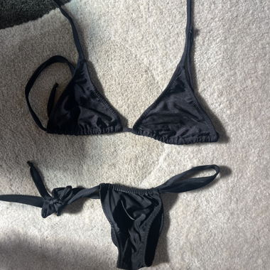 Bikinis brésilien set noir réglable