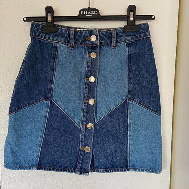 Jeansrock in Patchwork gr. S