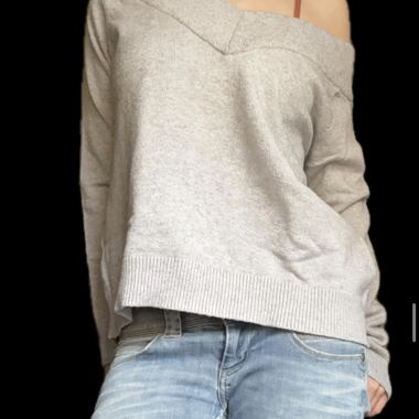 Pull cache-cœur gris VILA