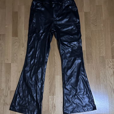 Black Faux Leather Pants