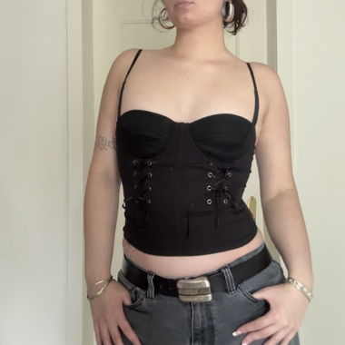 Top corsetto nero