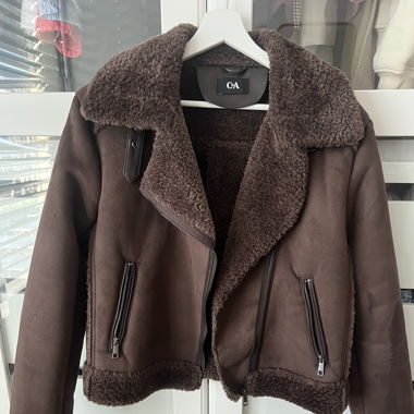 Braune gefütterte Jacke 