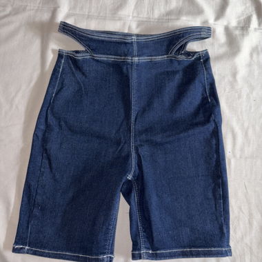 ZARA Cut-out Denim Shorts