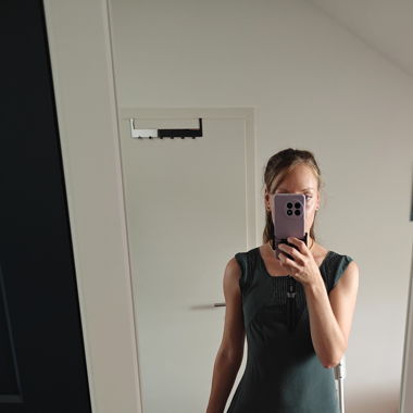 Robe vintage légère kaki foncée 