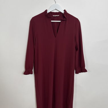 Abito bordeaux a maniche lunghe
