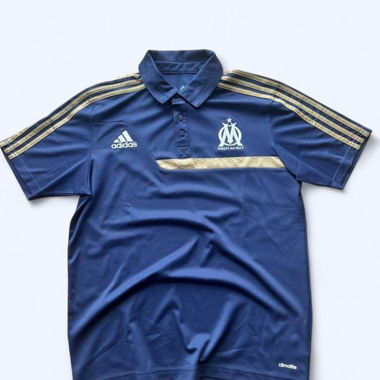 Adidas navy Olympique de Marseille polo shirt