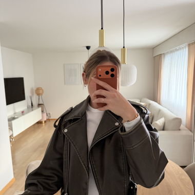 Faux leather biker jacket