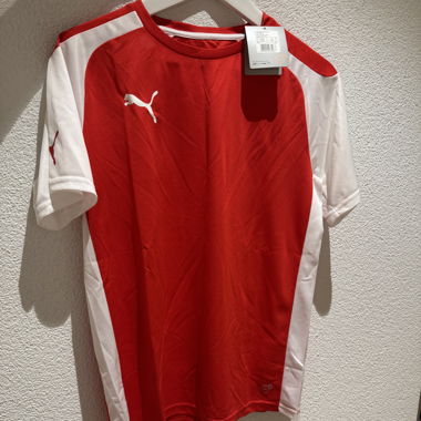 Red and white puma jersey